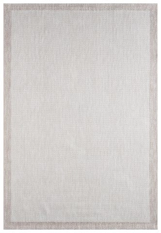 Krem Bej Çerçeve  Krem Desenli Sisal Halı Plus Serisi