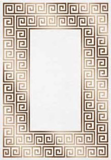 Beyaz Gold Desenli Dijital Baskı Yıkanabilir Halı