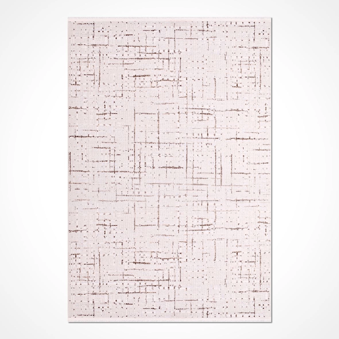 Kahverengi Desenli Akrilik Makine Halısı Lara Serisi