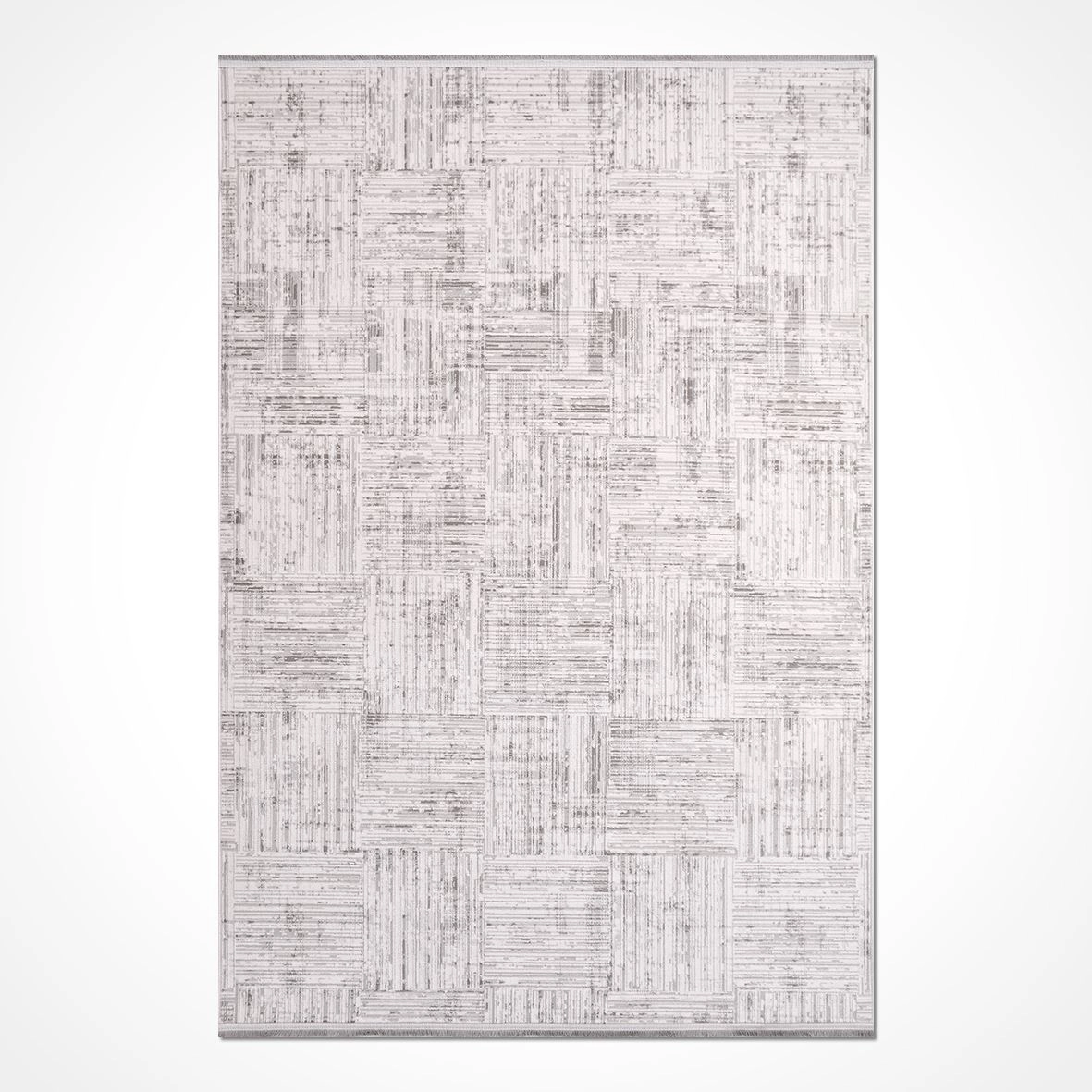 Gri Desenli Akrilik Makine Halısı Lara Serisi