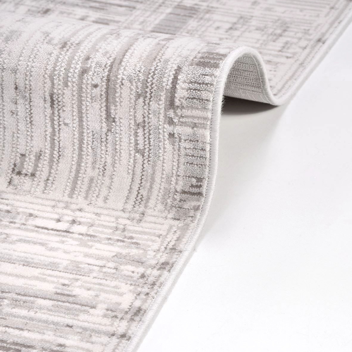 Gri Desenli Akrilik Makine Halısı Lara Serisi