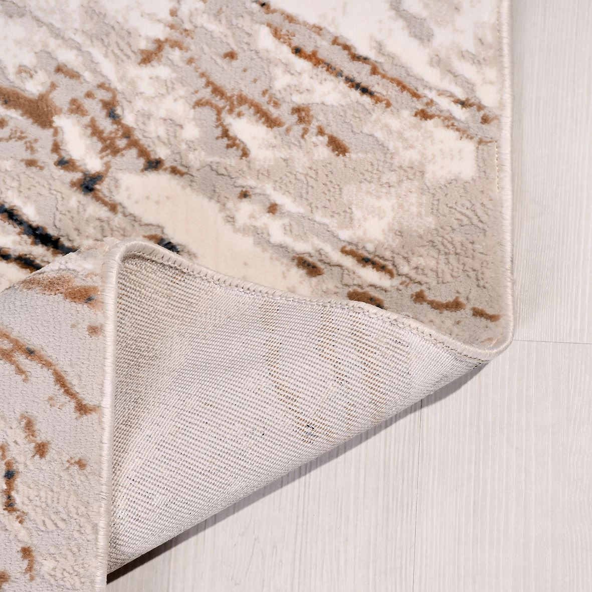  Kahverengi Krem 7 mm hav yüksekliğinde Farah Serisi Halı 