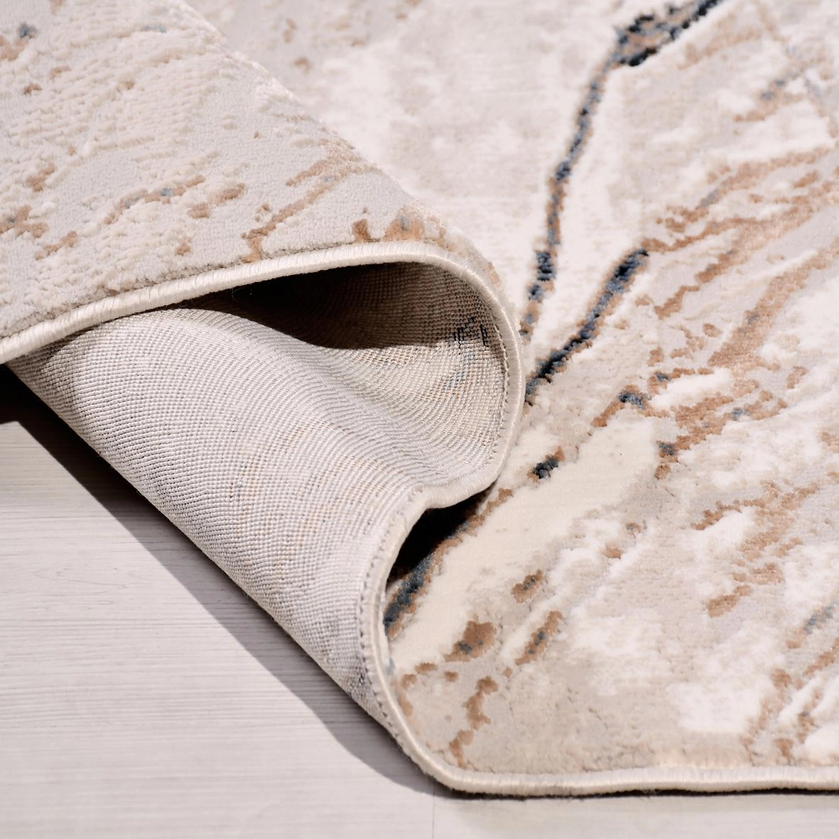  Kahverengi Krem 7 mm hav yüksekliğinde Farah Serisi Halı 