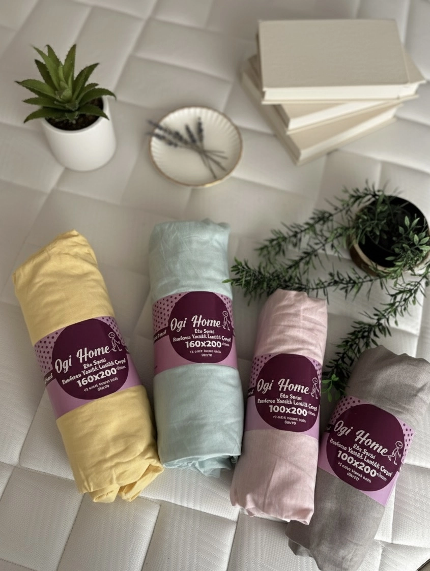 5 Adet Lastikli  Yastık Kılıflı Çarşaf Seti -2 Çift Kişilik 3  Tek Kişilik  