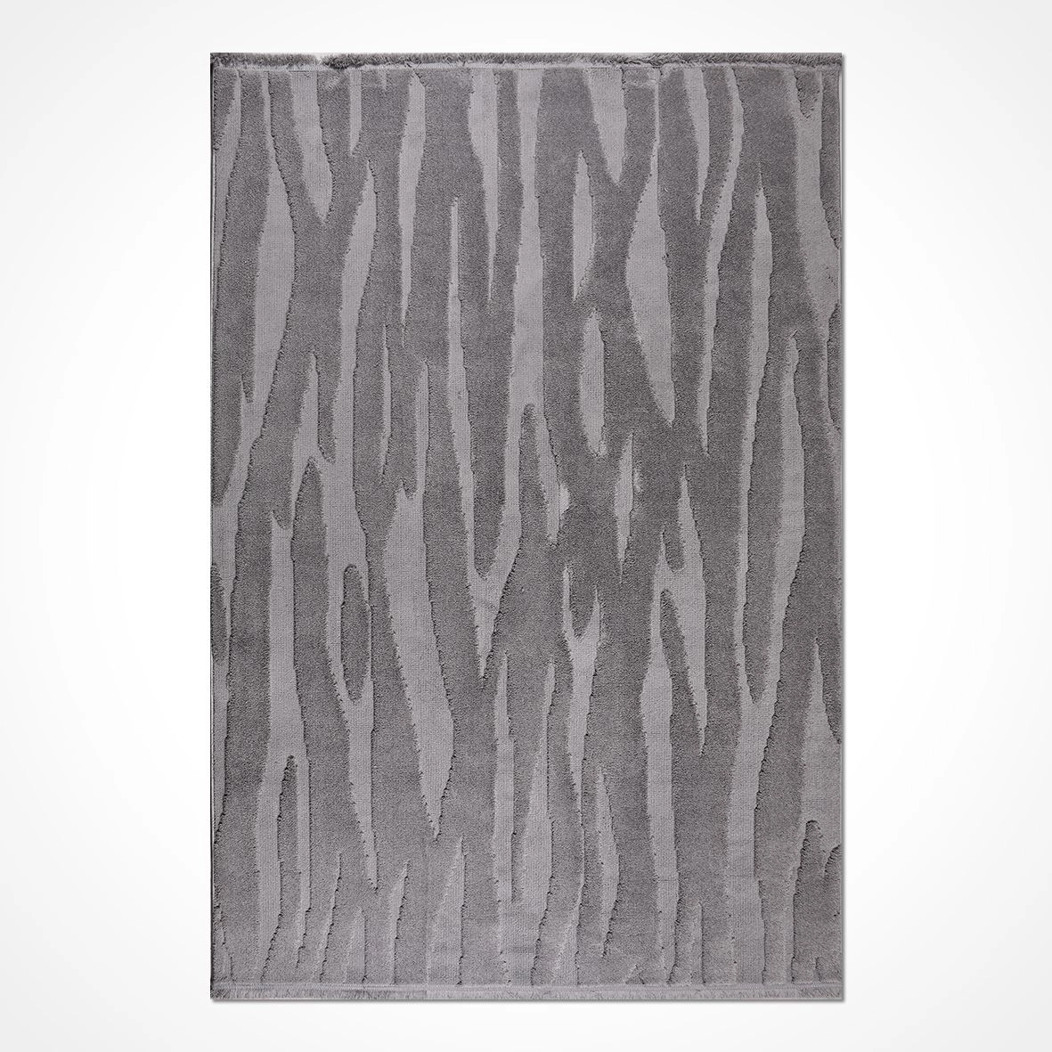 Gri 8 mm hav yüksekliğinde İnka Serisi Halı