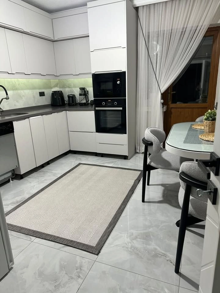 Antrasit Çerçeve Krem Zikzak Desenli Siesta Serisi Sisal Halı