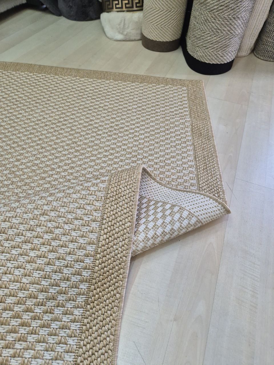 Natural%20Kare%20Desenli%20Veranda%20Serisi%20Sisal%20Halı