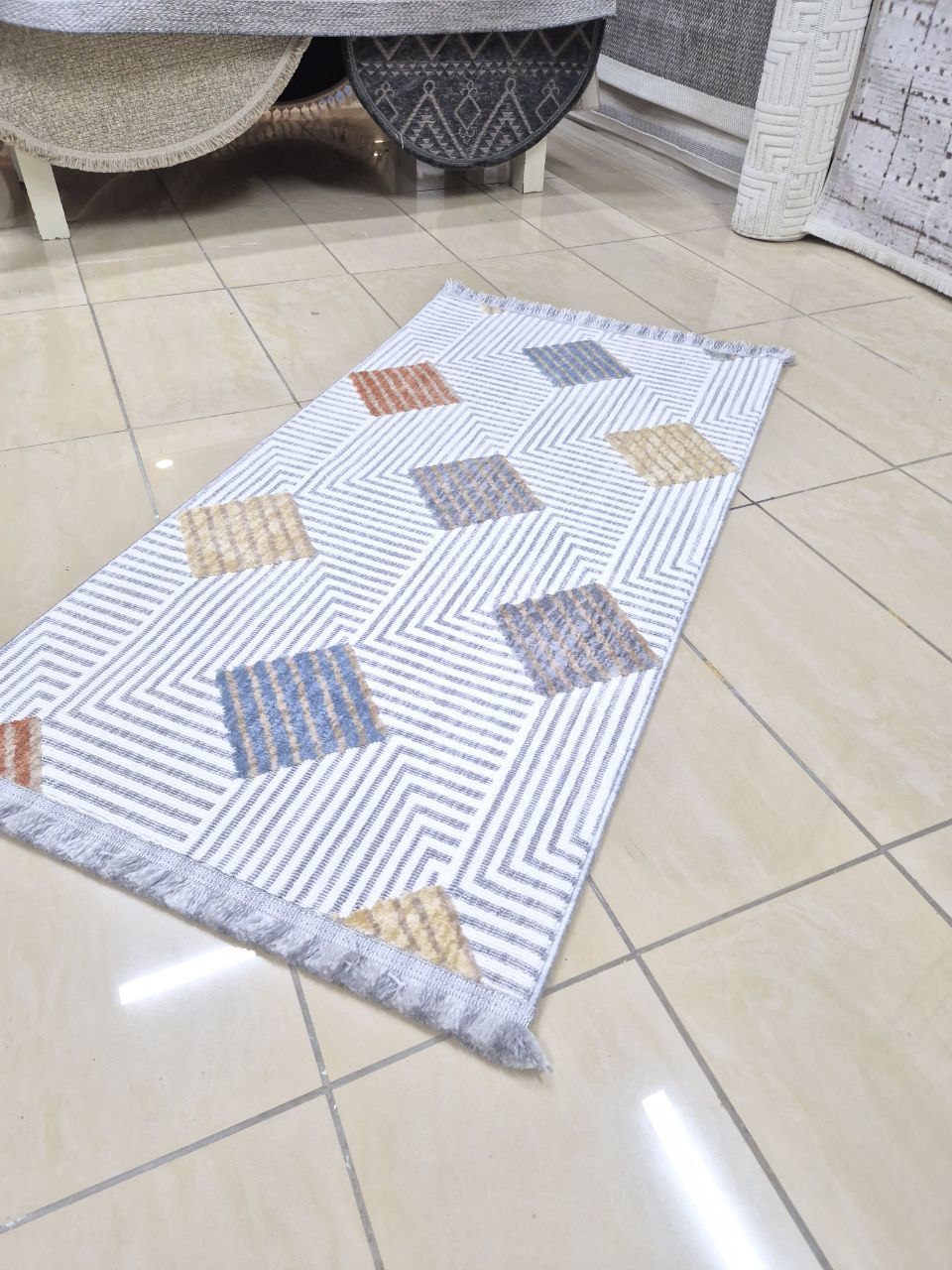 Gri Mavi Harvey Serisi Halı