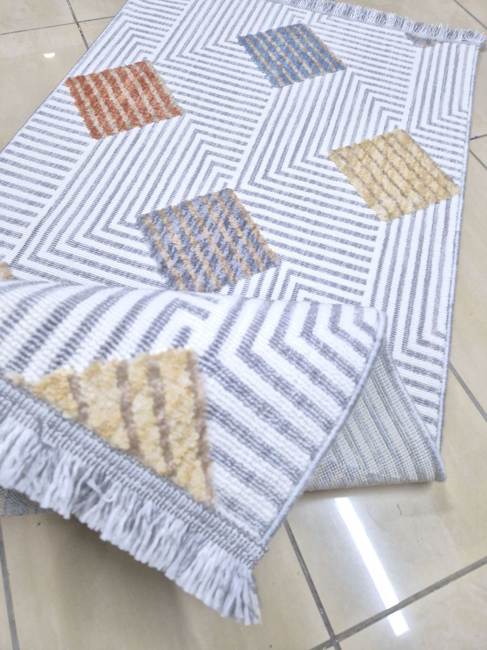 Gri Mavi Harvey Serisi Halı