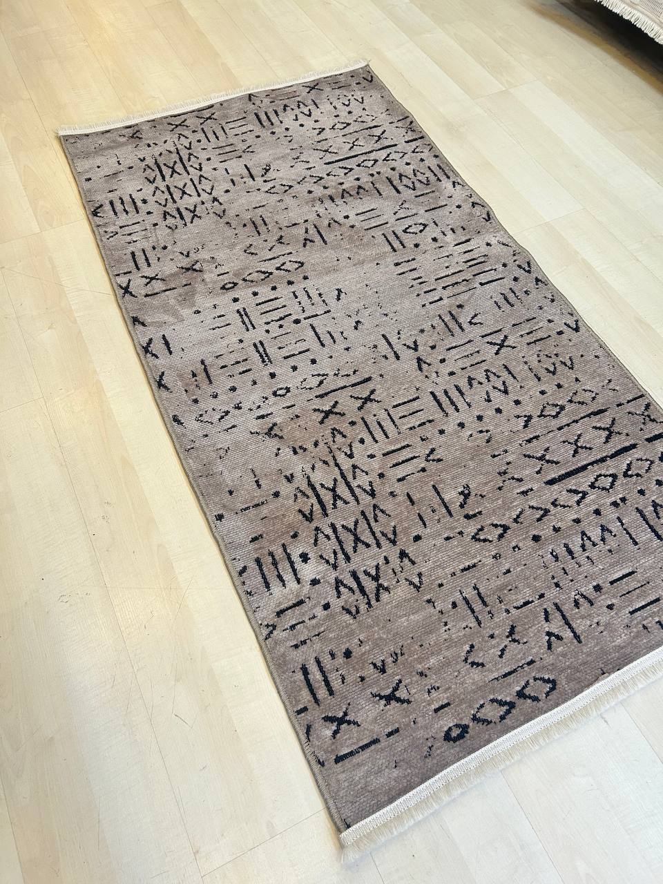 Şönil Kilim Vizon Çivi Desenli Kaymaz Taban Vena Serisi