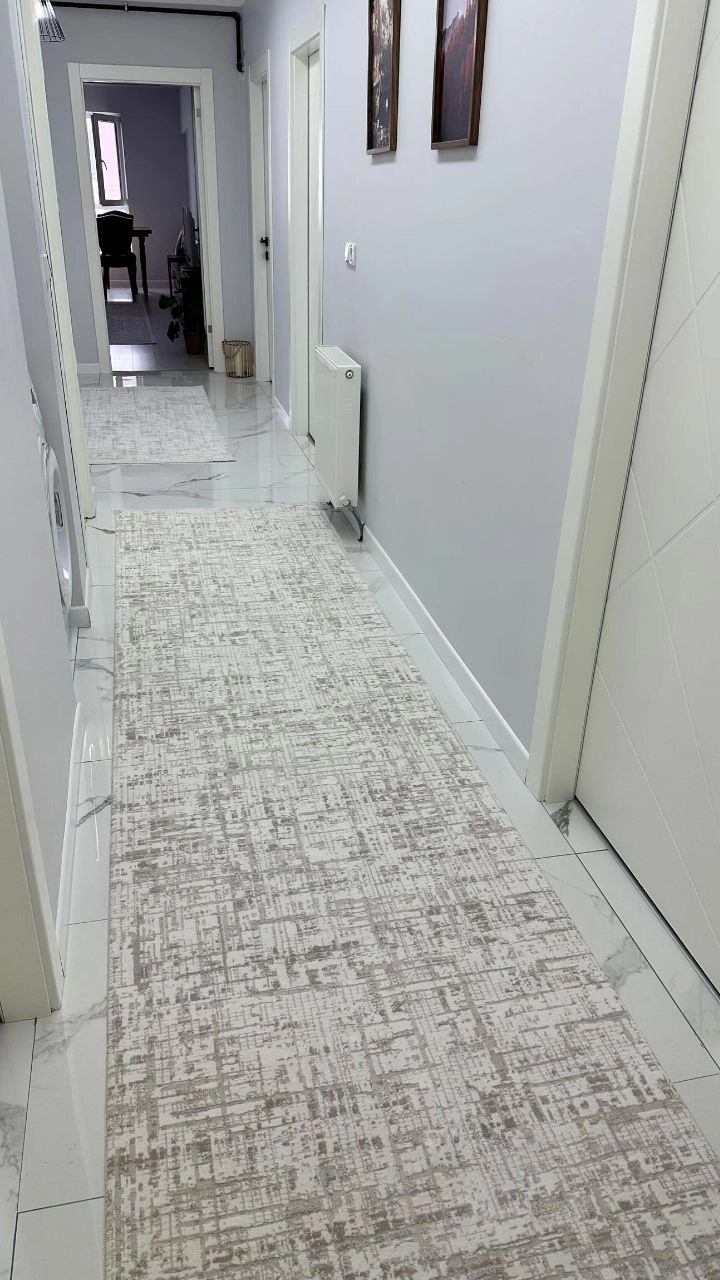  8 mm Hav Yüksekliğinde Bej Desenli Makine Halısı Galyon Serisi