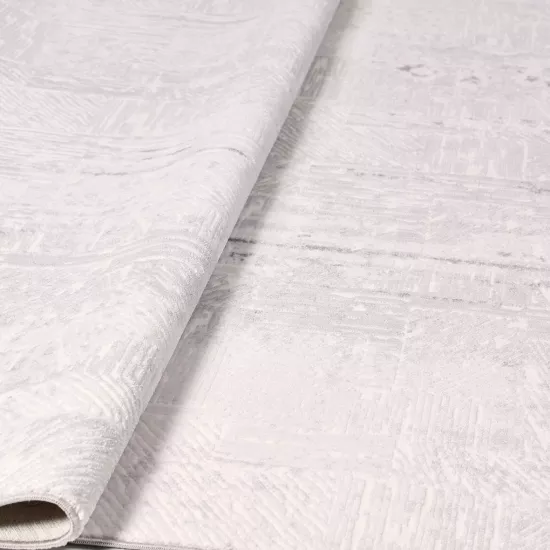 6 mm Hav Yüksekliğinde Gri Desenli Makine Halısı Silver Serisi