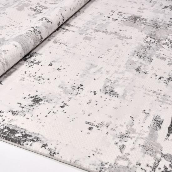 6 mm Hav Yüksekliğinde Gri Desenli Makine Halısı Silver Serisi