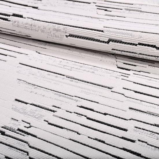 Siyah Beyaz Desenli İskandinav Tarzı Halı Liza Serisi