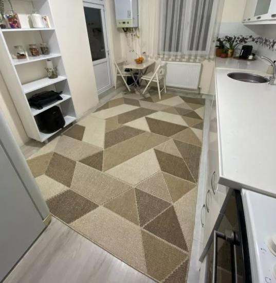 Kahverengi İskandinav Tarzı Bukle Halı Oslo Serisi 