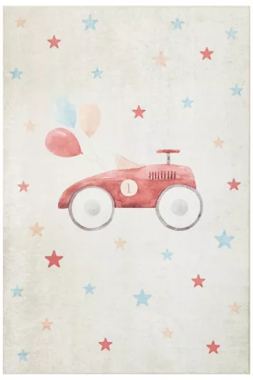 Araba Desenli Çocuk Odası Dijital Baskı Yıkanabilir Halı
