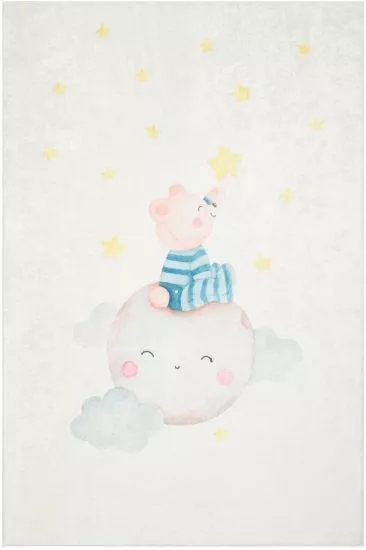 Ayı Desenli Çocuk Odası Dijital Baskı Yıkanabilir Halı