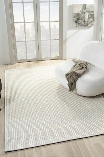 Krem Hasır Tarzı Bombay Serisi Halı