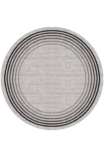 Gri Vintage  Desenli  Dijital Baskı Yıkanabilir Halı
