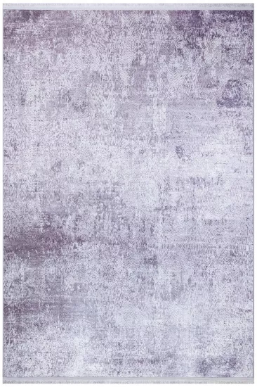 Kahverengi Çizgi Desenli Modern Dijital Baskı Yıkanabilir Halı