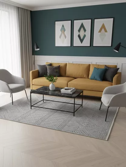 Gri Desenli Kilim Cool Serisi