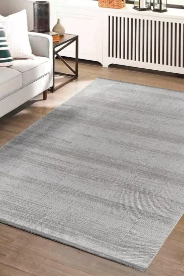 Bej Çizgi Desenli Rüya Serisi Saten Bambu Halı