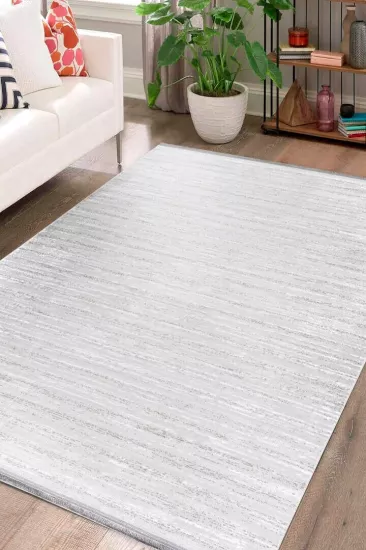 Bej Çerceve Desenli Rüya Serisi Saten Bambu Halı