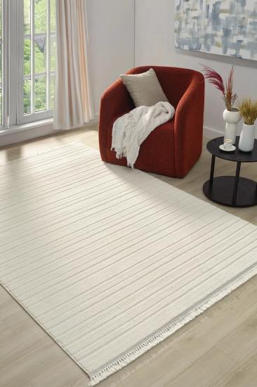 Krem Yumuşak Dokulu İbiza Serisi Halı