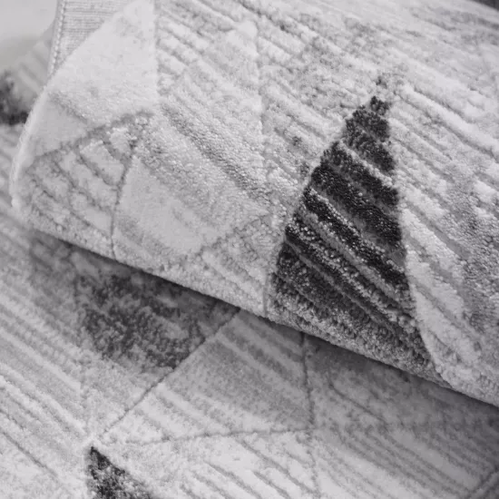 Gri Çizgi Desenli Jaguar Serisi Halı