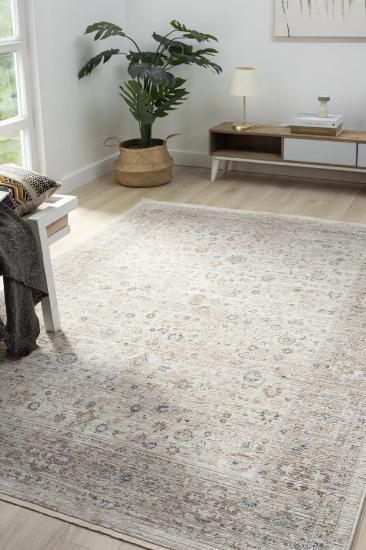 Bej Vintage Desenli Peru Serisi Halı