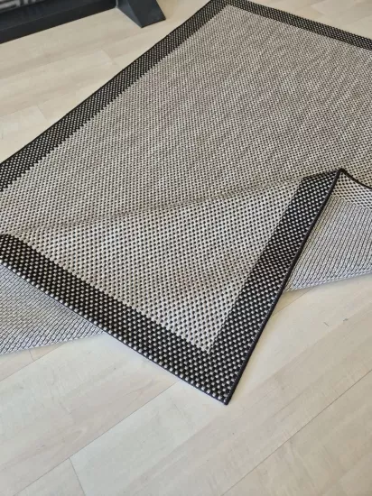 Bej Siyah Seritli Sisal Halı Sisal Plus Serisi