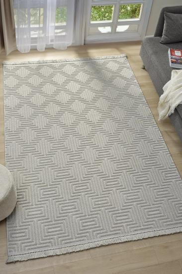 Gri Çizgi Desenli Ruby Serisi Halı