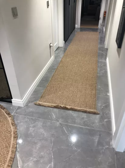 Hasır Tarzı Gold Pamuk Tabanlı Defne Serisi Halı 