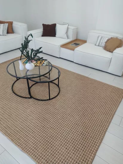 Kahverengi Hasır Tarzı Bombay Serisi Halı