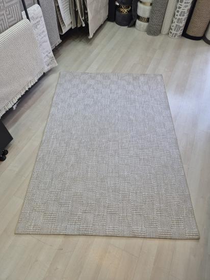 Bej Kare Desenli Siesta Serisi Sisal Halı