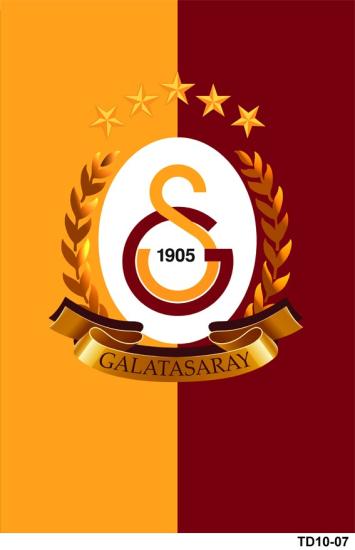 Galatasaray 5 Yıldız Desenli Dijital Baskı Yıkanabilir Halı
