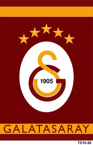  Galatasaray 5 Yıldız Desenli Dijital Baskı Yıkanabilir Halı