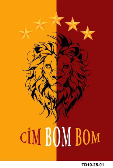 Galatasaray  Aslan Desenli Dijital Baskı Yıkanabilir Halı