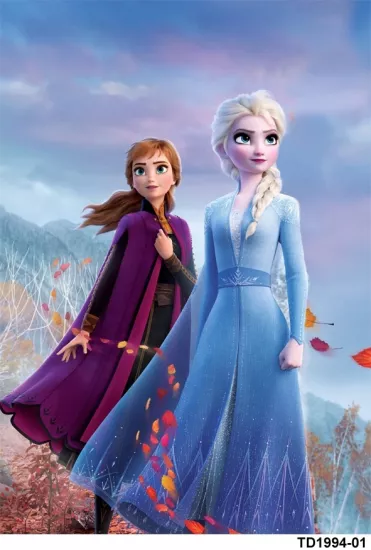  Mavi Elsalı Çocuk Odası Dijital Baskı Yıkanabilir Halı