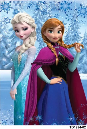 Mavi Elsalı Çocuk Odası Dijital Baskı Yıkanabilir Halı