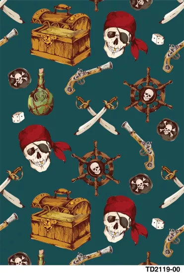  Korsan Desenli Çocuk Odası Dijital Baskı Yıkanabilir Halı