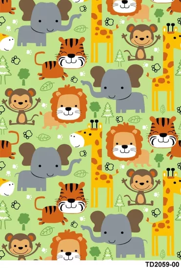 Renkli Desenli Çocuk Odası Dijital Baskı Yıkanabilir Halı