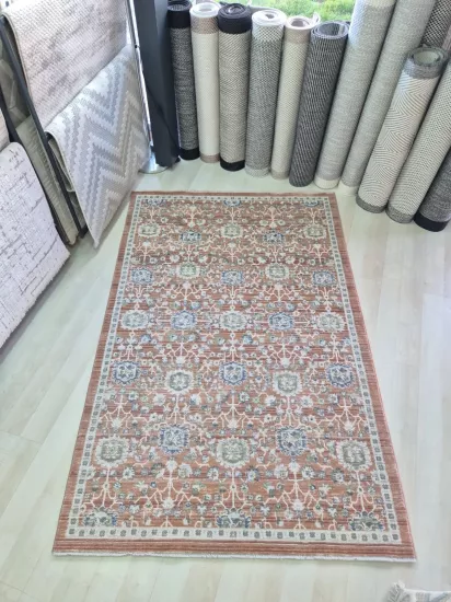 Bordo Etnık Desenli Butik Serisi Halı