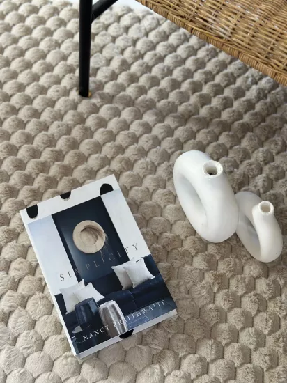 Bej Puffy Bubble Halı