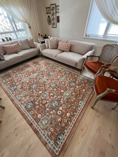 Bordo Vintage Desenli Butik Serisi Halı