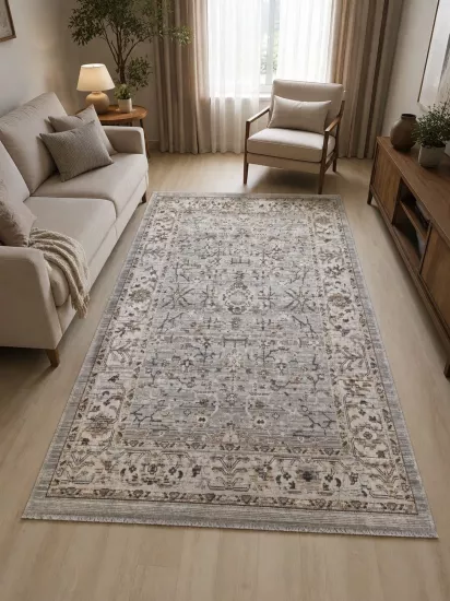 Bej Vintage Desenli Butik Serisi Halı