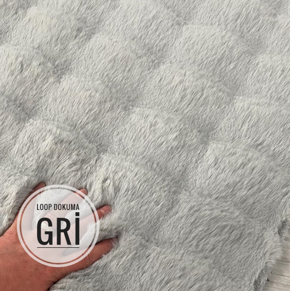 Gri Dokuma Tabanlı Tavşan Loop