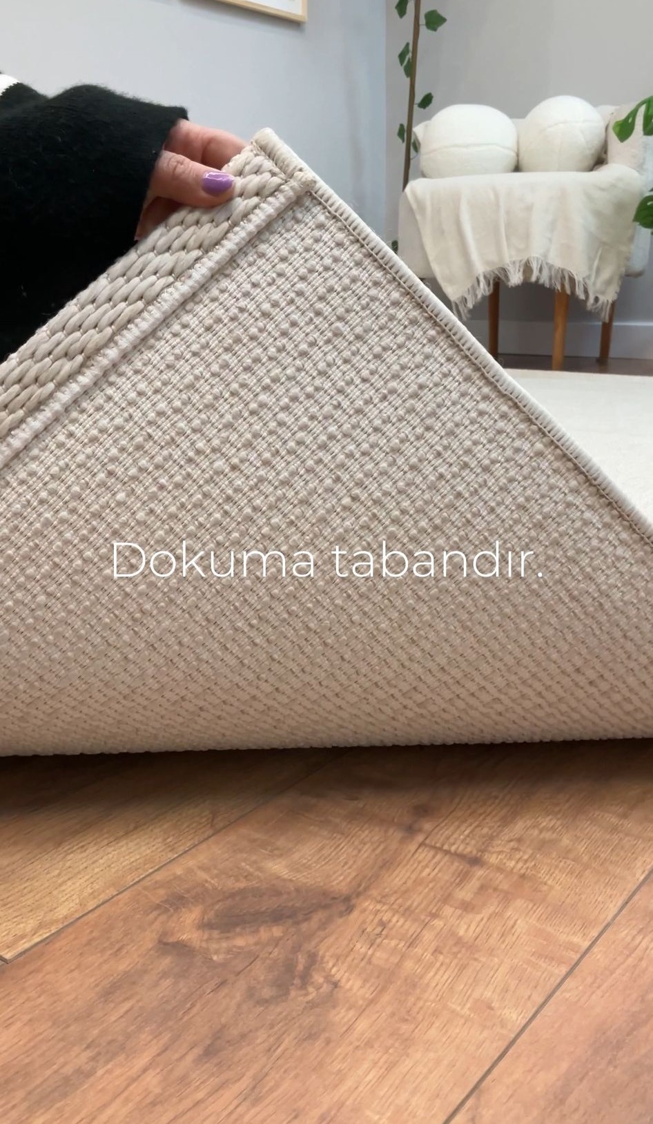 Krem Desenli Veranda Serisi Sisal Halı