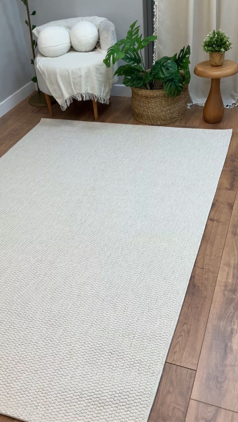 Krem Desenli Veranda Serisi Sisal Halı