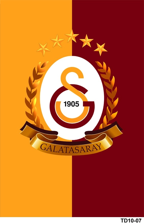 Galatasaray 5 Yıldız Desenli Dijital Baskı Yıkanabilir Halı